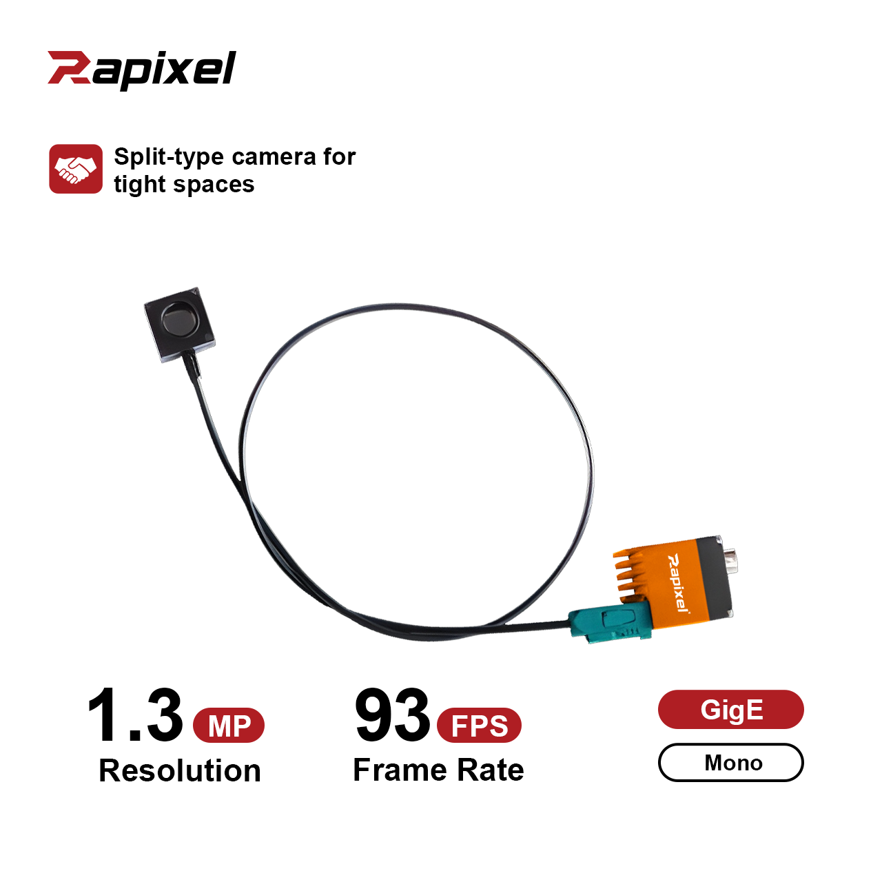 iCap-MG13-BS Split-Type 1.3MP Monochrome GigE PoE Industrial Camera