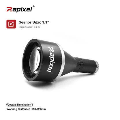 High Resolution Telecentric Lenses CLW2 WD 110mm support up to 1.1” 12M high-speed camera.