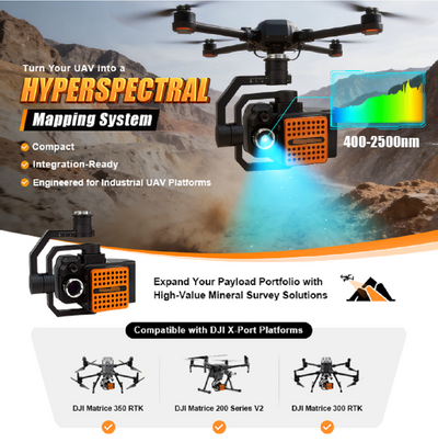 iRb17USW16M-FY 1280P 1024 Bands UAV Hyperspectral Camera | 900-1700nm