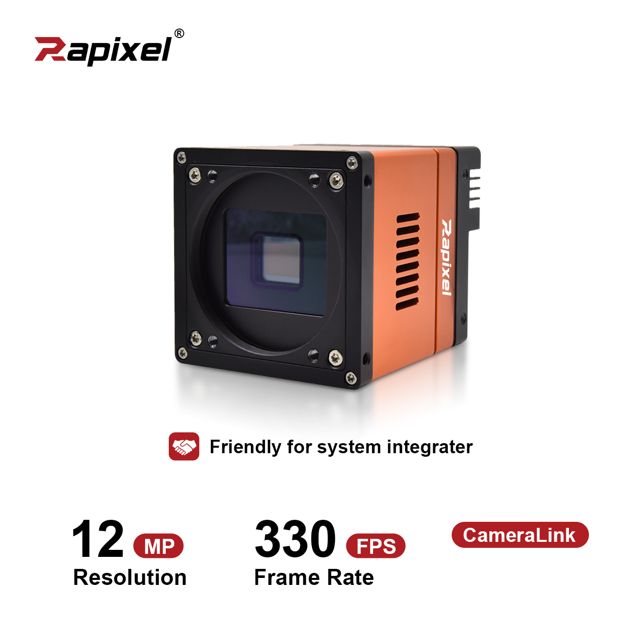 12MP 188fps 330fps 1.65" CMV12000 CoaXPress Machine Vision Global Shutter Camera Mars12MC-XM/XC