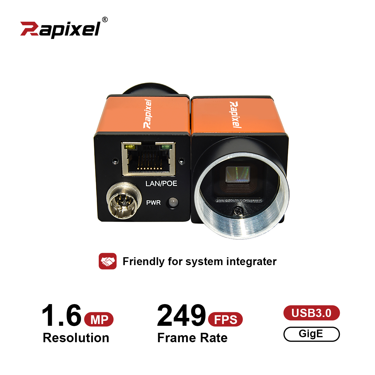 1.6MP 77fps 250fps 1/2.9" IMX273 GigE USB3.0 Automation Inspection Machine Vision Camera