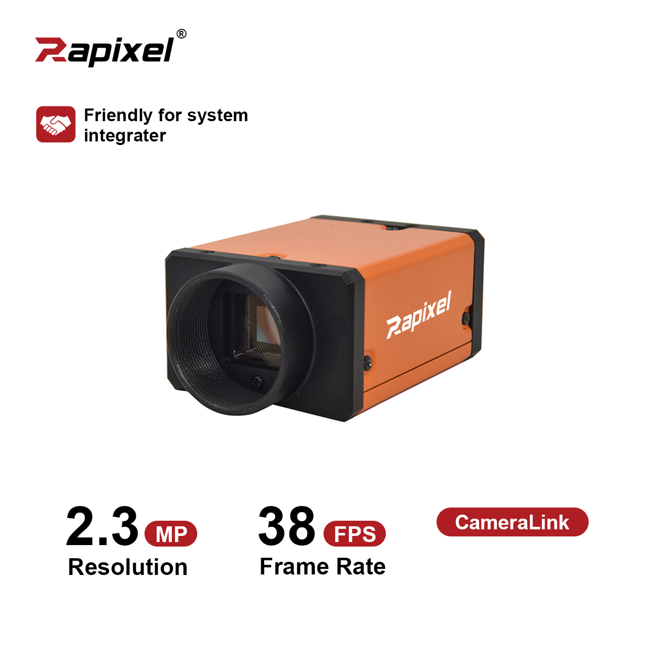 2MP 38fps 2/3" Python2000 CameraLink Industrial Machine Vision Camera