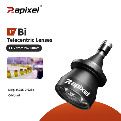 BTL 1'' Bi-Telecentric Lenses C-Mount WD73-465 FOV 26-300mm