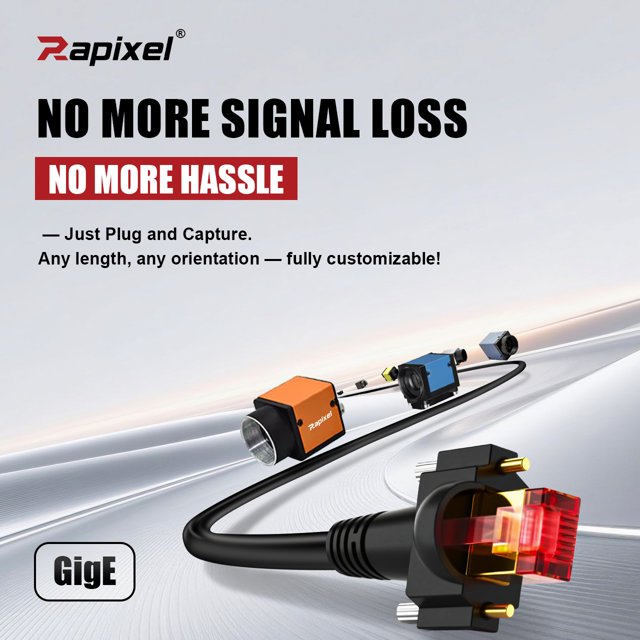 High-Quality 3m 5m 10m GigE Cables — Reliable Industrial Ethernet Solution for Machine Vision