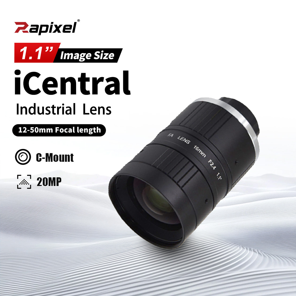 iCentral 20 Mega Pixels 1.1 " Industrial Lens