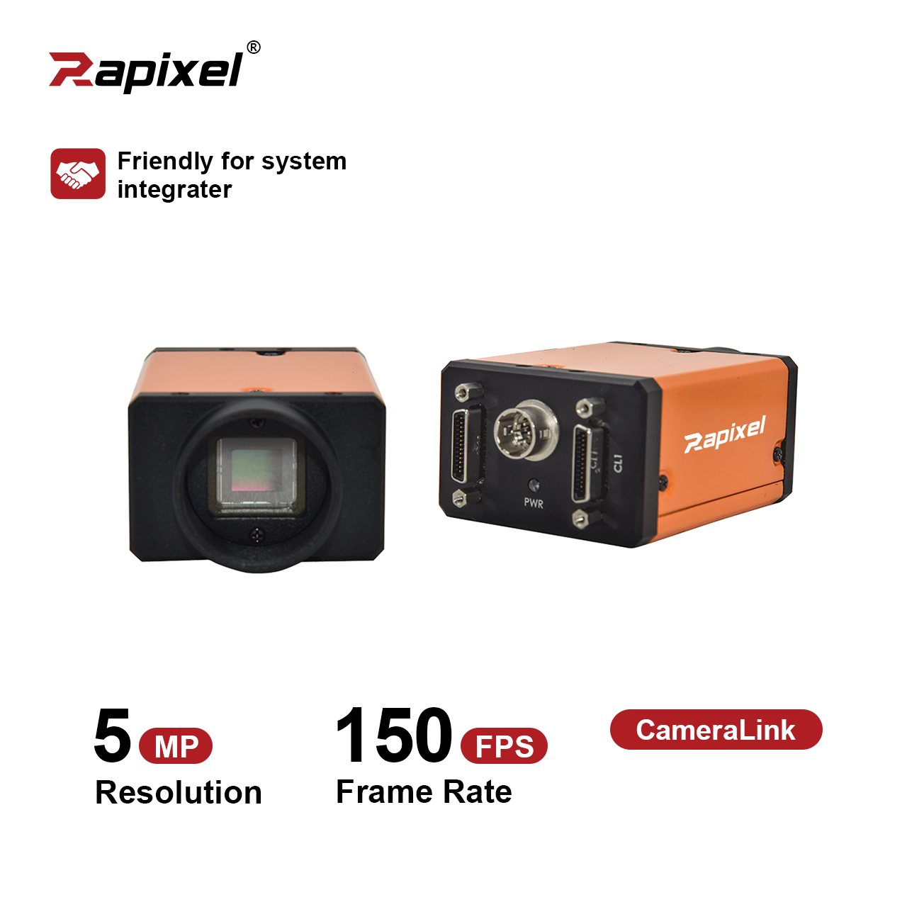 5MP 150fps 2/3" IMX250 CameraLink Industrial Machine Vision Camera