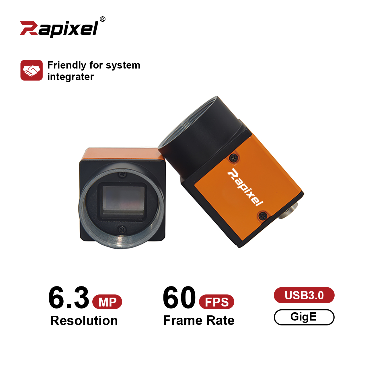 Mars6000S 6MP 18fps 60fps 1/1.8" IMX178 GigE USB3.0 Visual Positioning Machine Vision Camera