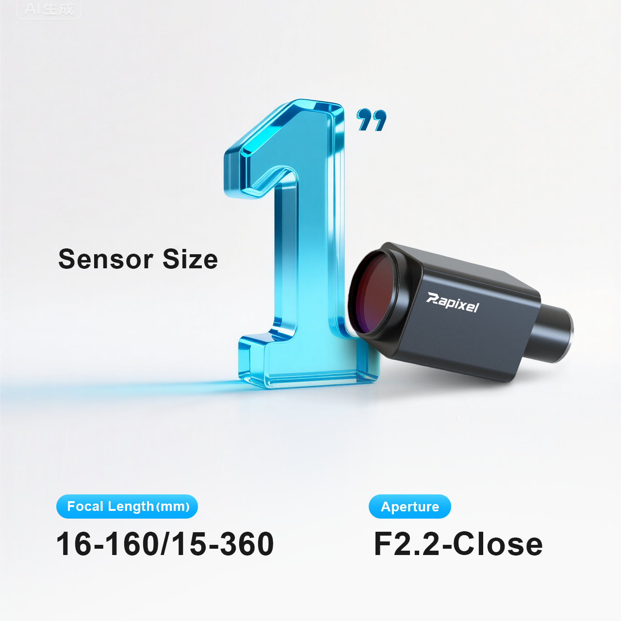 1" 900–1700nm C-Mount SWIR Zoom Lens — 16–160mm / 15–360mm for InGaAs Sensors