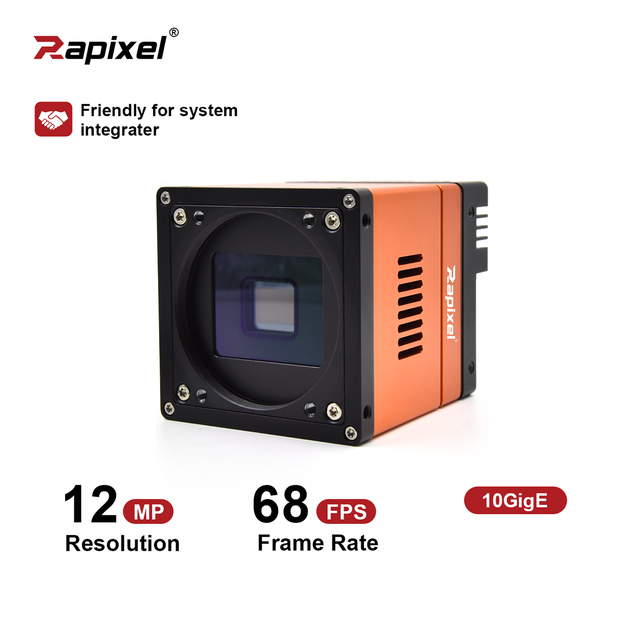 12MP 68FPS 1.1" IMX253 10GigE High Resolution Machine Vision Camera Mars12MS-68Tgm/Tgc