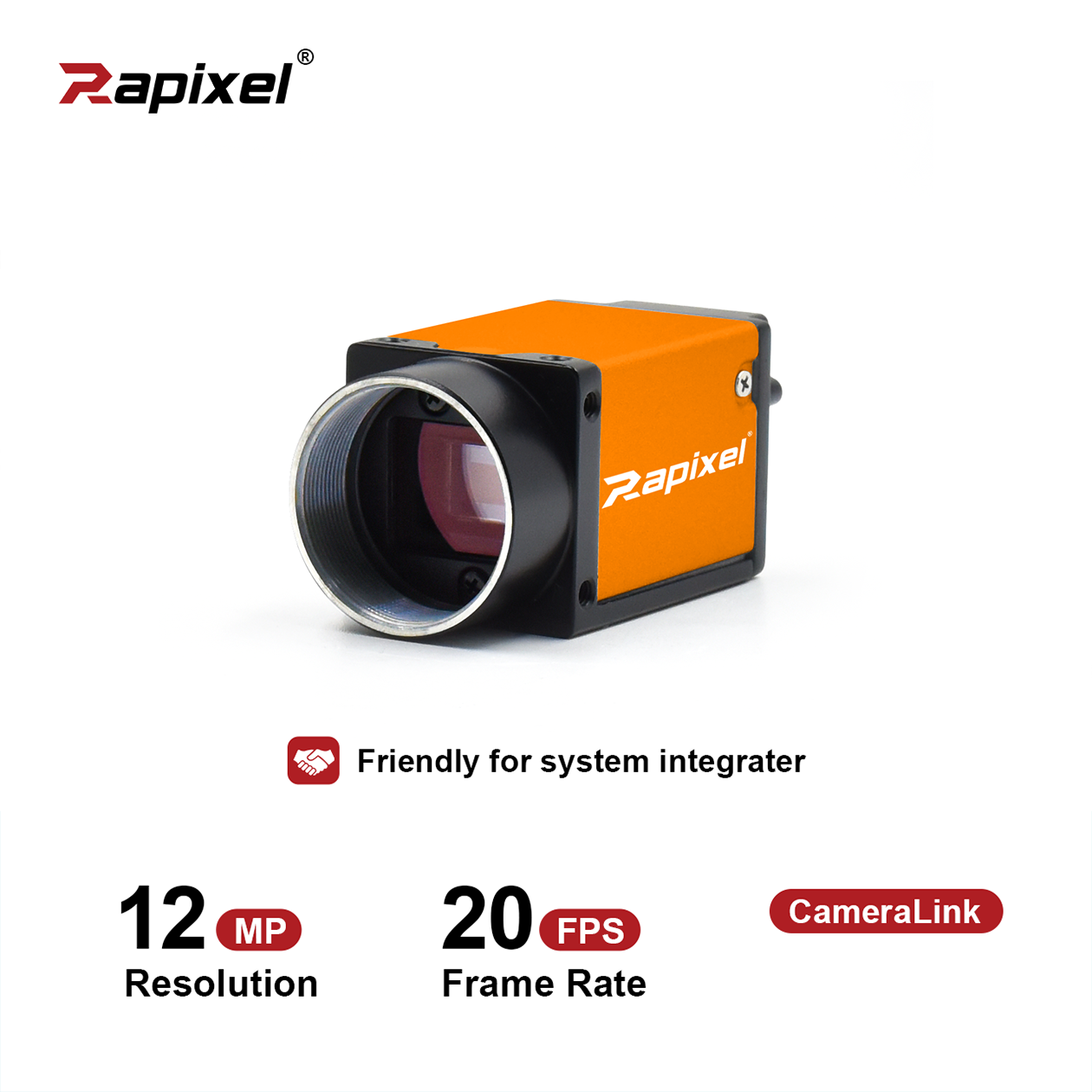 12MP 20fps 1.1" IMX304 CameraLink Industrial Machine Vision Camera