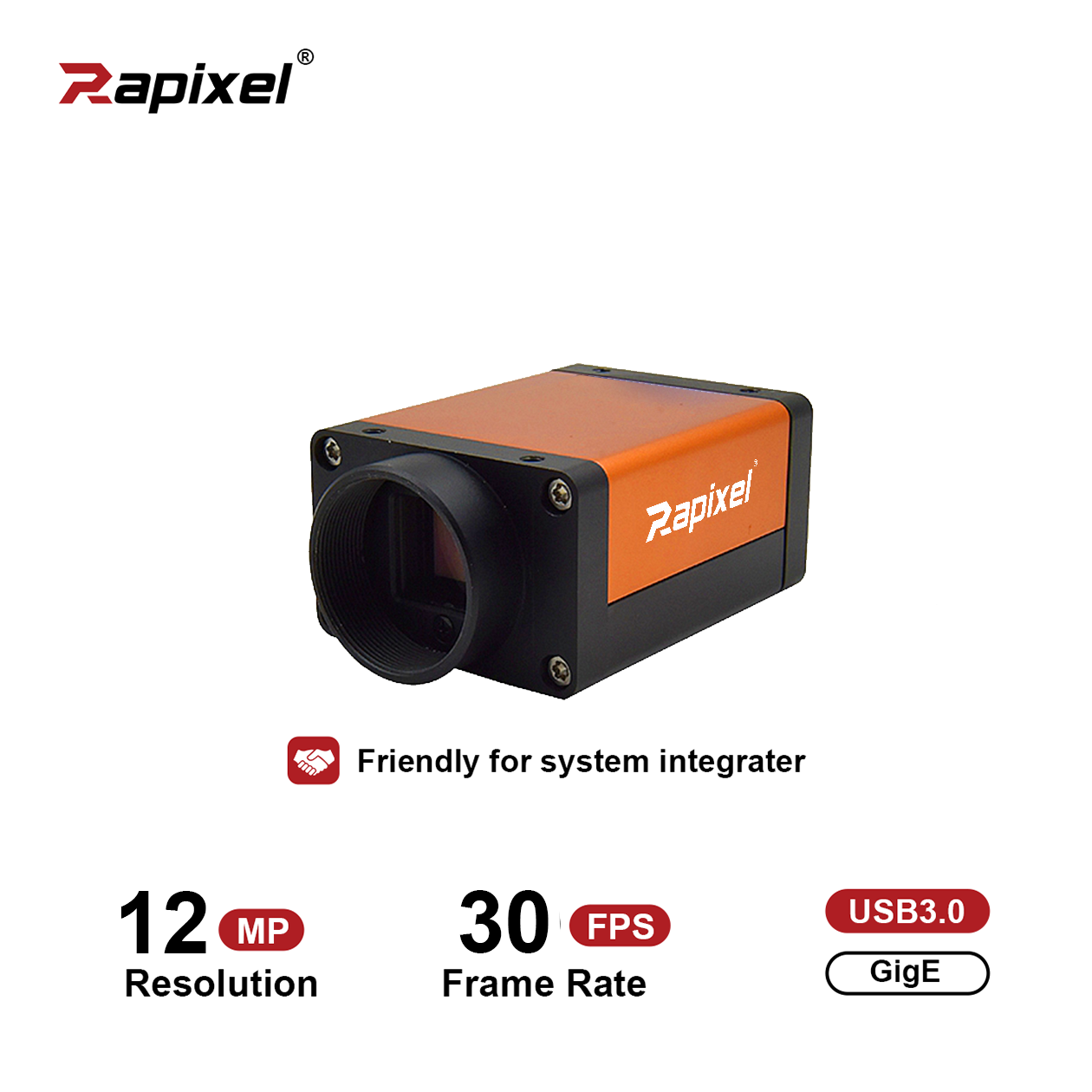 Mars4112X 12MP 9fps 30fps 1" XGS12000 GigE USB3.0 Machine Vision Camera
