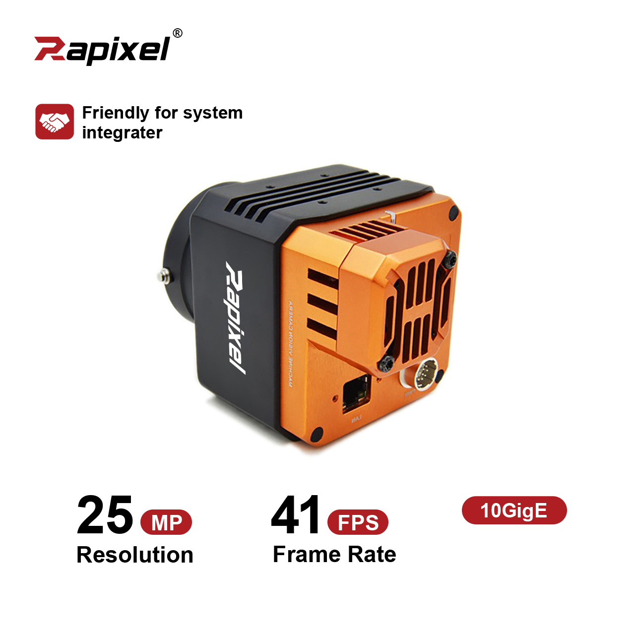 25MP 41fps 1.1" GMAX0505 10GigE Global Shutter Machine Vision Camera