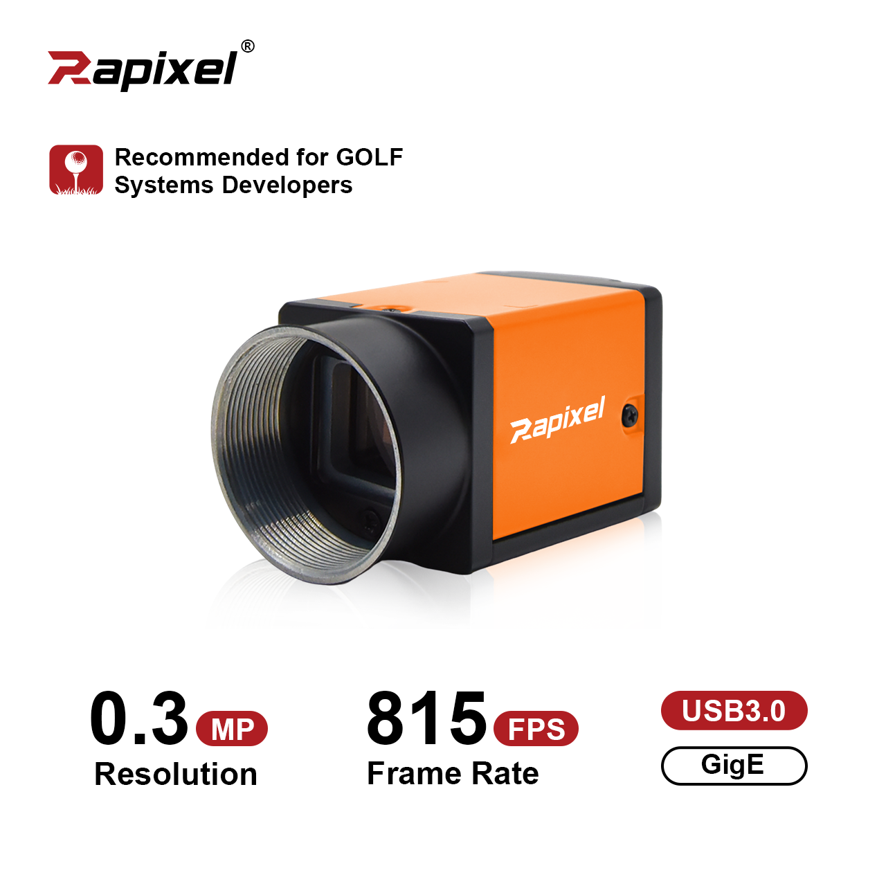 0.3MP 815fps 1000fps 1/4" PYTHON300 Golf Swing Global Shutter High Speed Camera