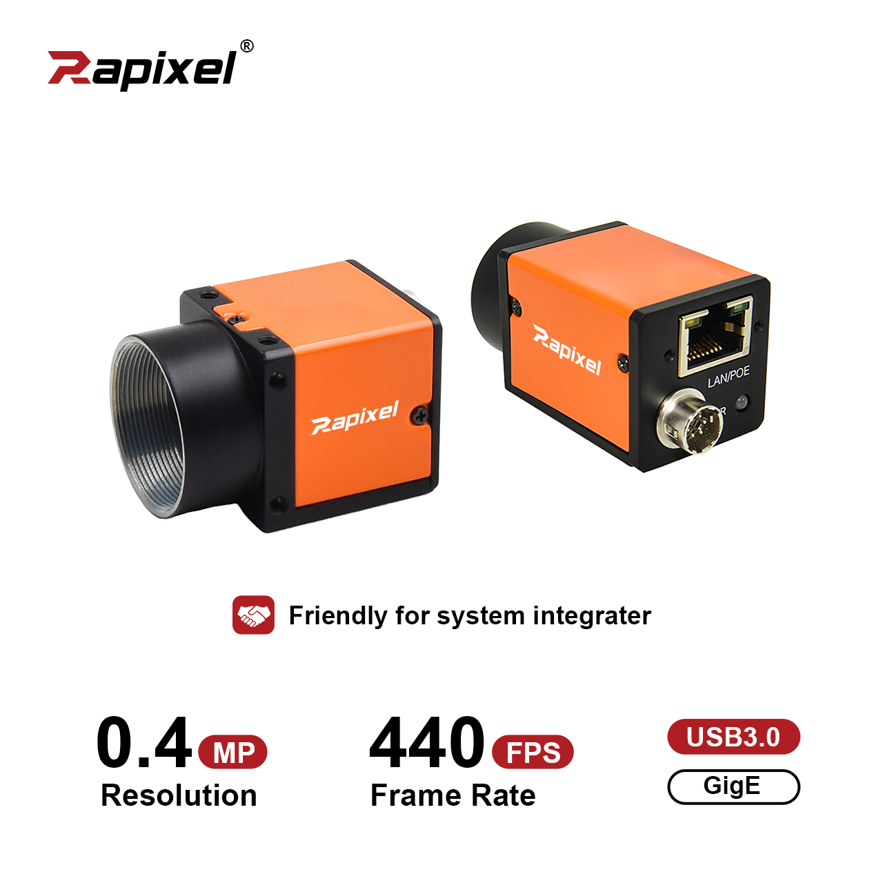 0.4MP 440fps 1/2.9" IMX287 USB3.0 Global Shutter High Speed Area Scan Camera