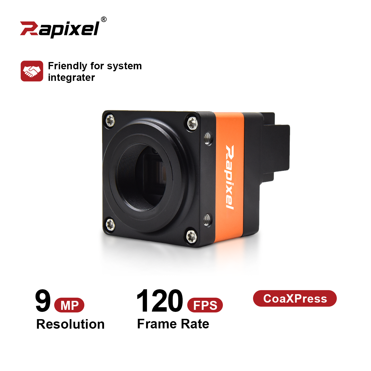 9MP 120fps 2/3" GMAX2509 CoaXPress Machine Vision Global Shutter Camera MARS9MG-120XM