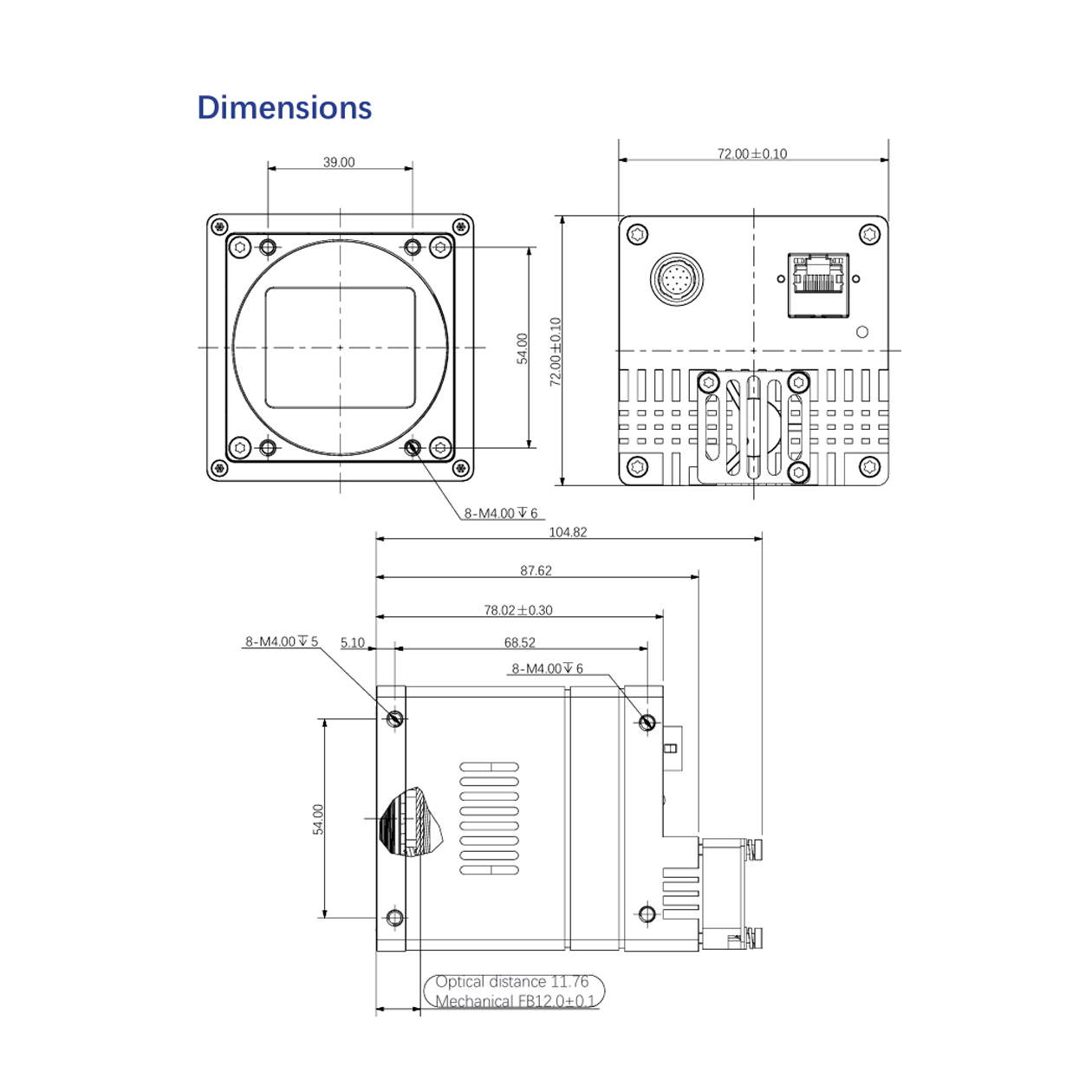 12MP 68FPS 1.1" IMX253 10GigE High Resolution Machine Vision Camera Mars12MS-68Tgm/Tgc