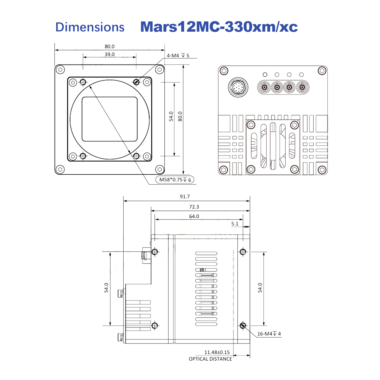 Mars604MS-2xm/xc 604MP 2fps IMX411 Rolling Shutter CoaXPress Industrial Camera