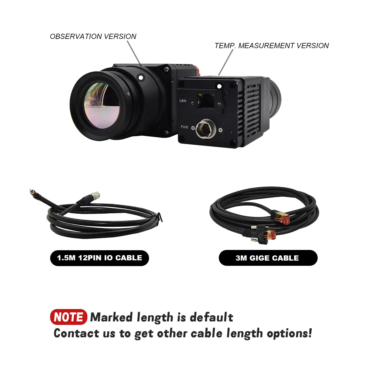 LEO 640x512 50fps 8-14μm Temperature Measurement GigE Industrial LWIR Camera