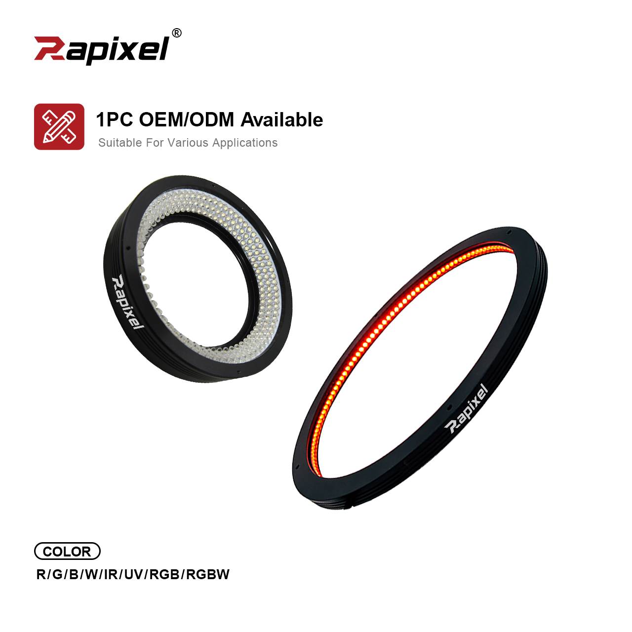 LR Series Low Angle Ring Illumination | Dark Field LED Light for Edge & Surface Defect Inspection