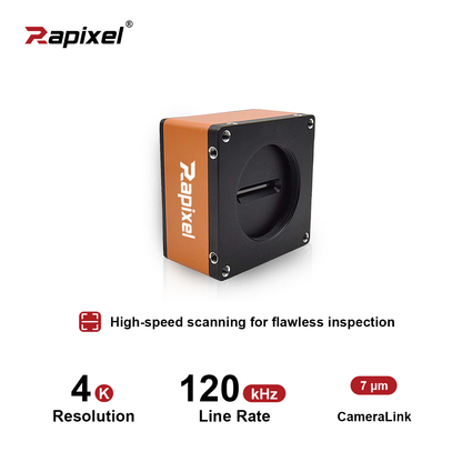 4K 7μm 120kHz Gpixel CameraLink Machine Vision M42 Industrial Line Scan Camera