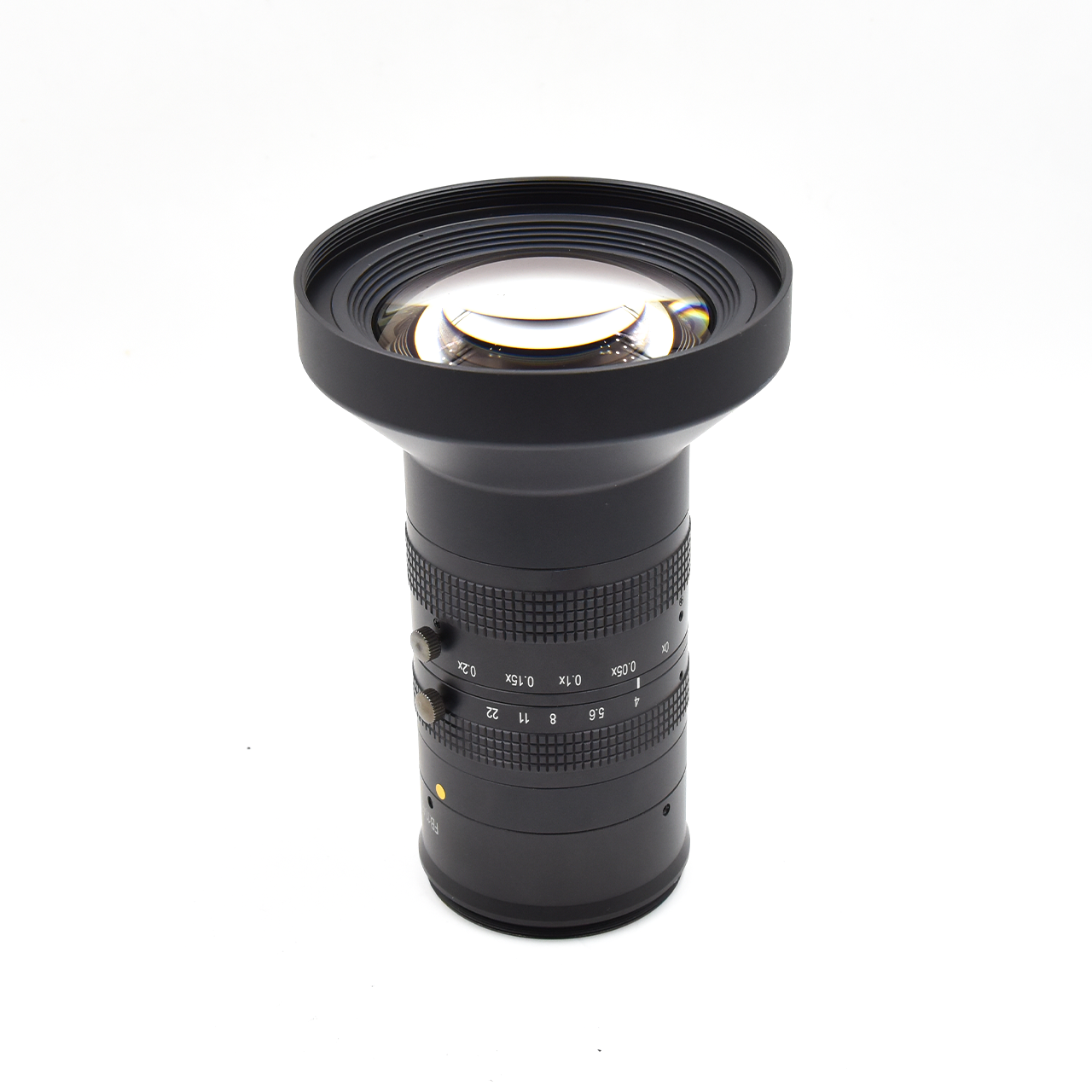 Low-distortion large-format lens for metrology, electronics inspection, robotics, and industrial automation.