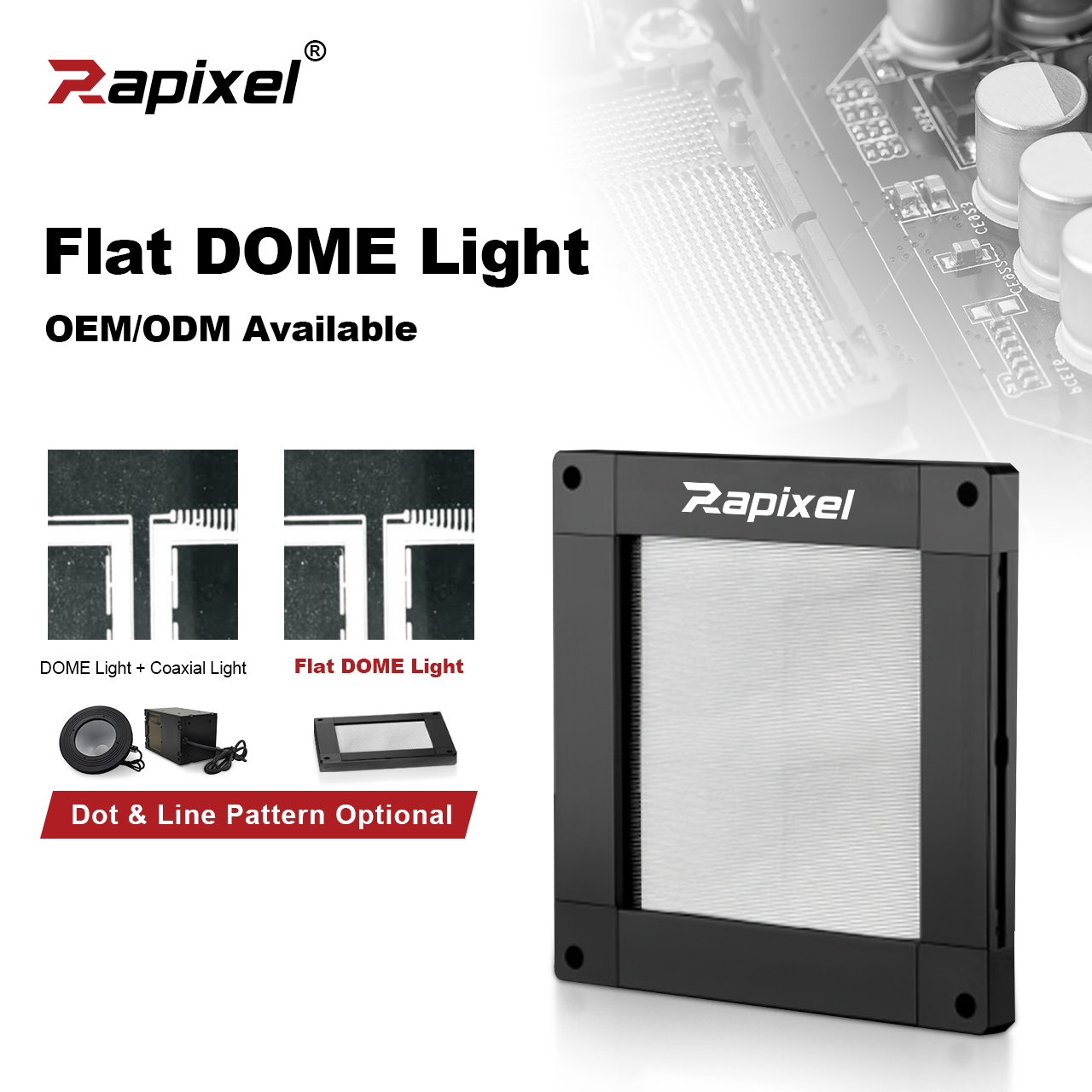 FD Series Flat Dome Light High Brightness Diffused LED Illumination for Machine Vision