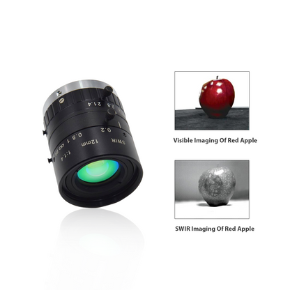 1.1" 5MP 800–1700nm C-Mount SWIR Lenses with High-Transmission Anti-Stripping Coating