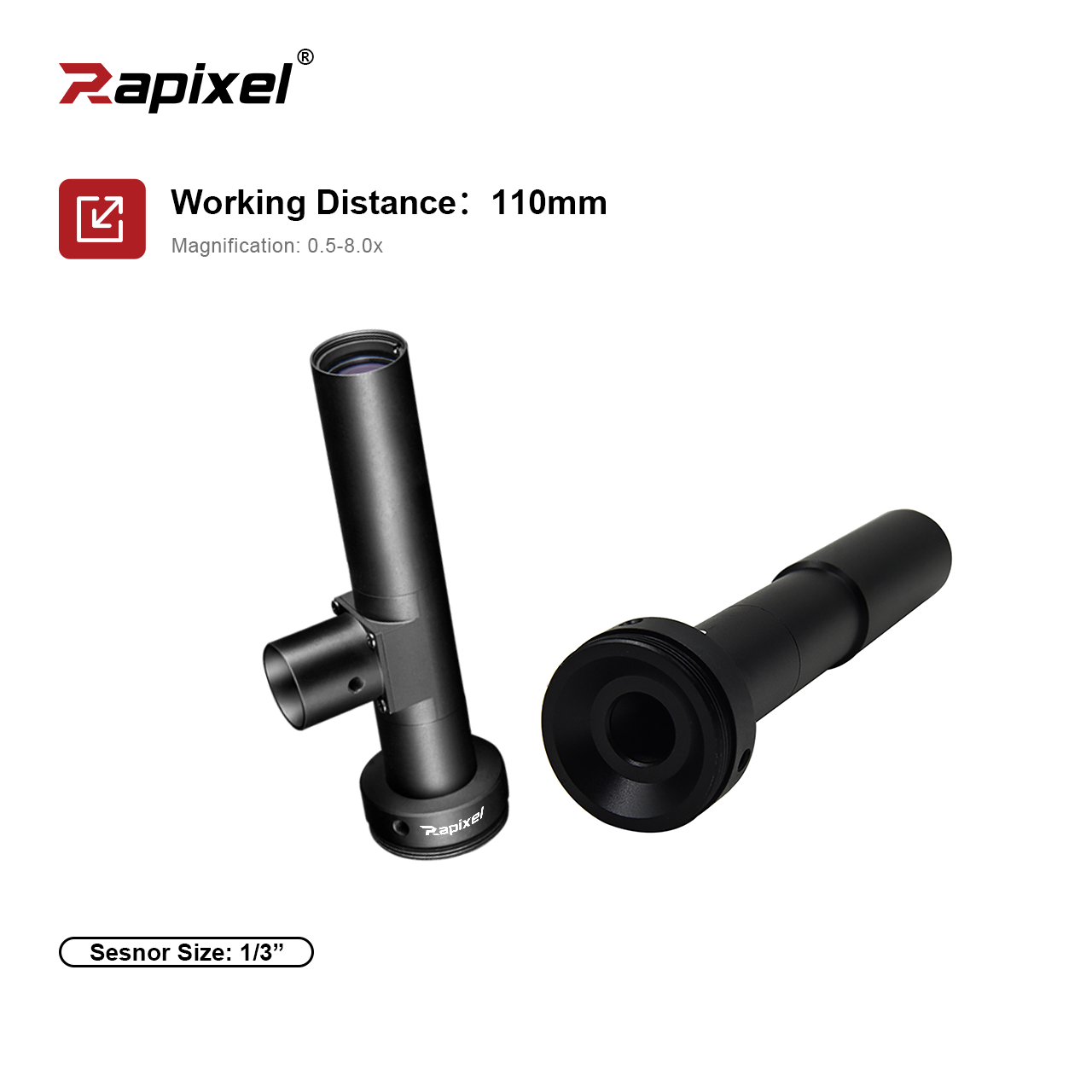 CLW3 SERIES WD 110mm Telecentric Lenses For 1/3" 1/2" Manufacturing Equipment