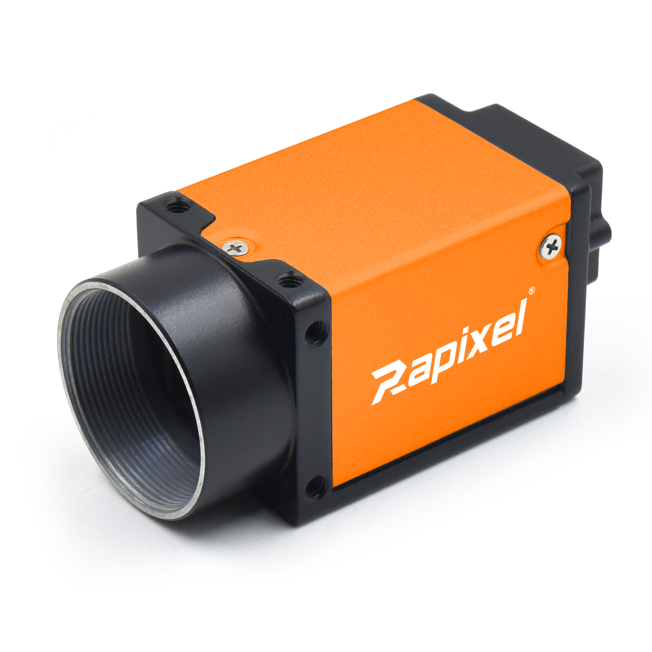 Compact 1.3MP GigE industrial camera designed for flexible mounting in machine vision applications