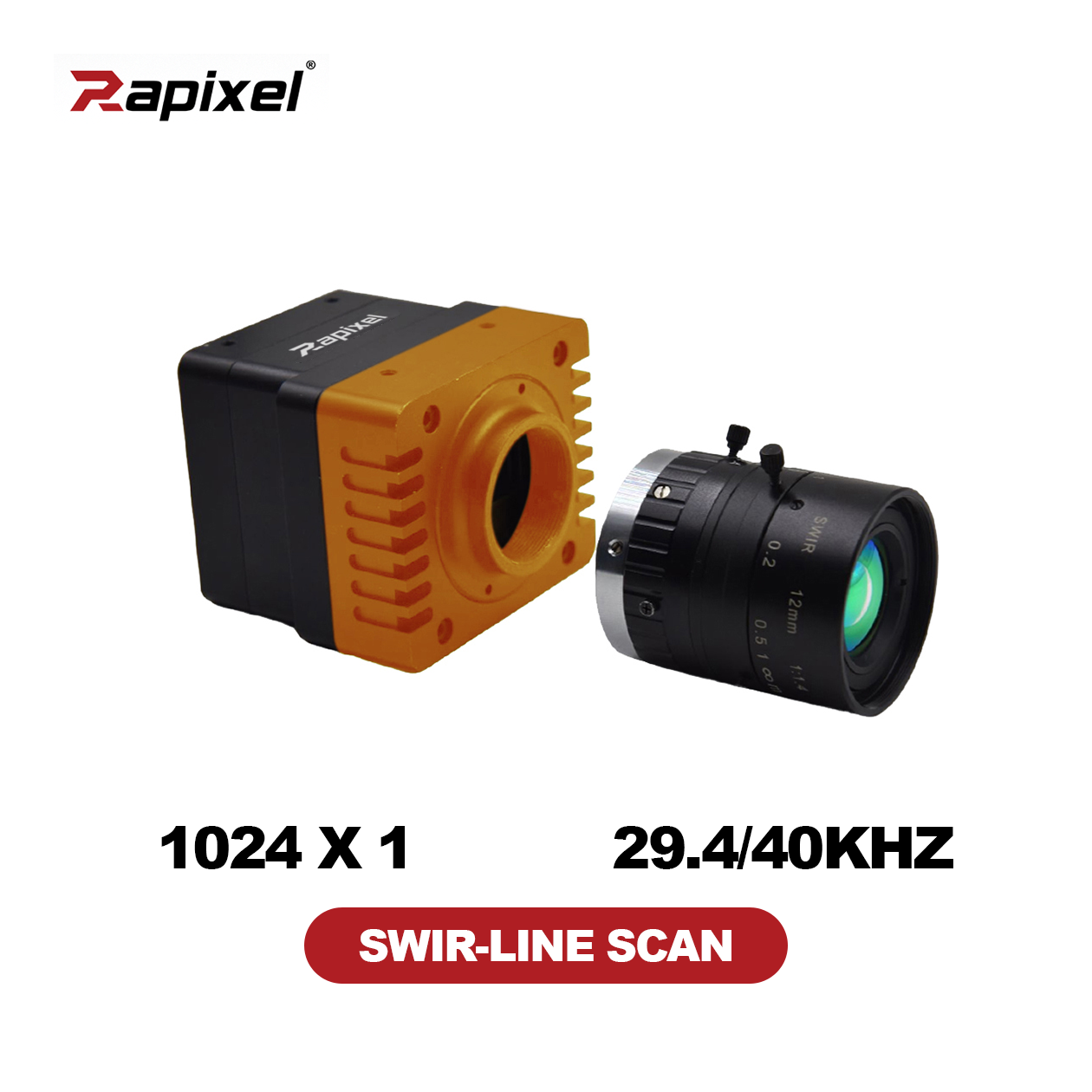 iBoost 1024x1 40kHz Spectral 900-1700nm GigE/CameraLink Line Scan InGaAs SWIR Camera
