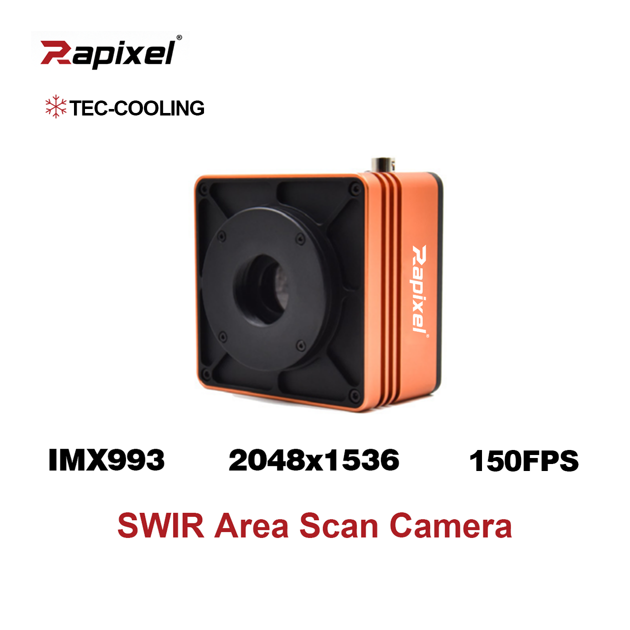 iBoostX 2048x1536 150fps 1/1.8" IMX993 400-1700nm CameraLink Built-in TEC SWIR Camera