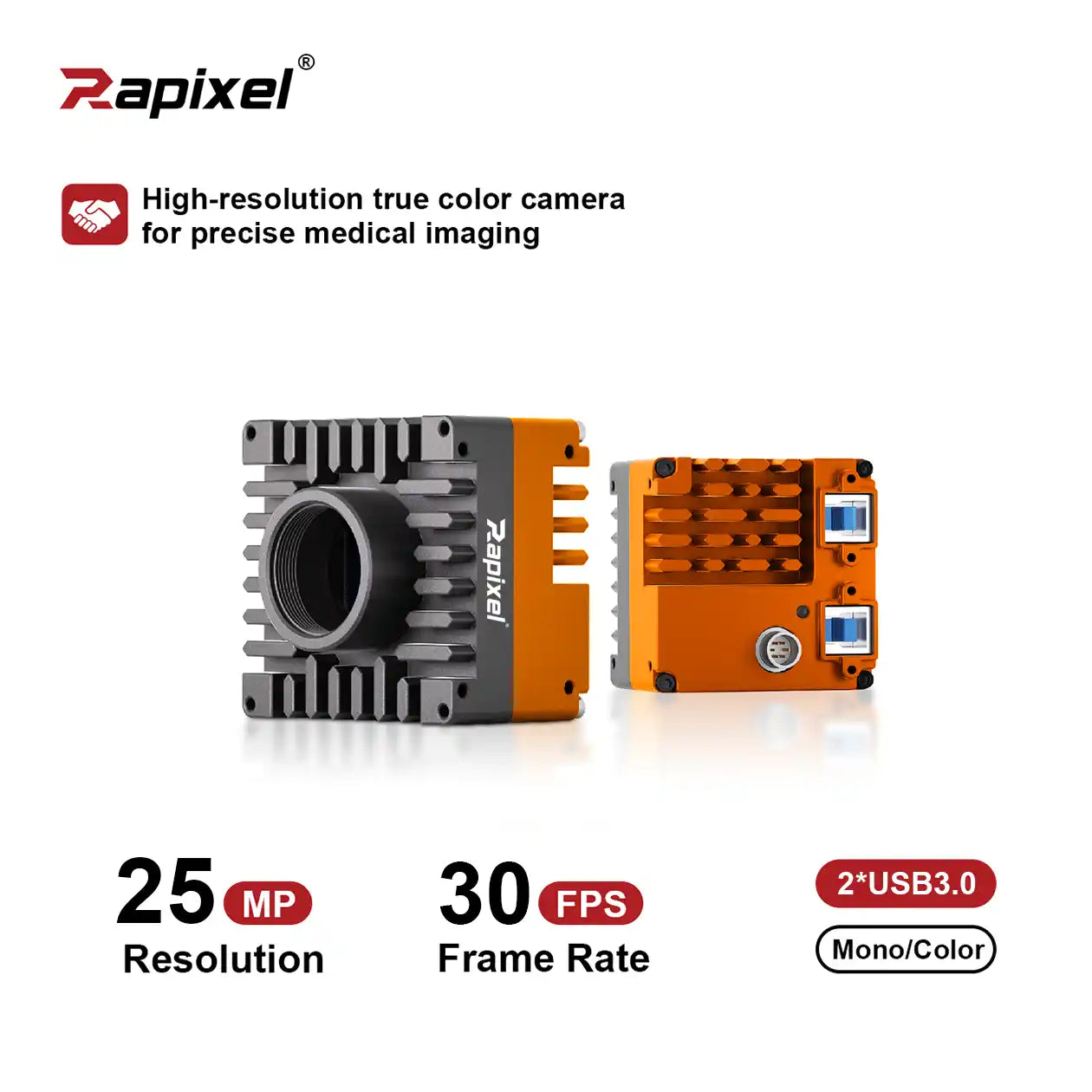 iCap-MDU250-S 25MP 30fps 1.1" 4TDI Dual USB3.0 Industrial Global Shutter Camera