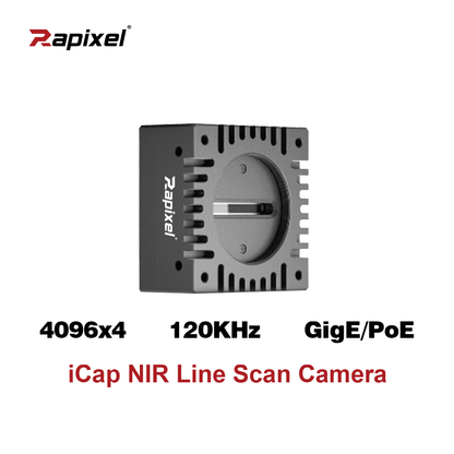 iCap 4K 7μm 120kHz GigE 4096x4 M42 1/2/4 TDI Line Scan NIR Camera