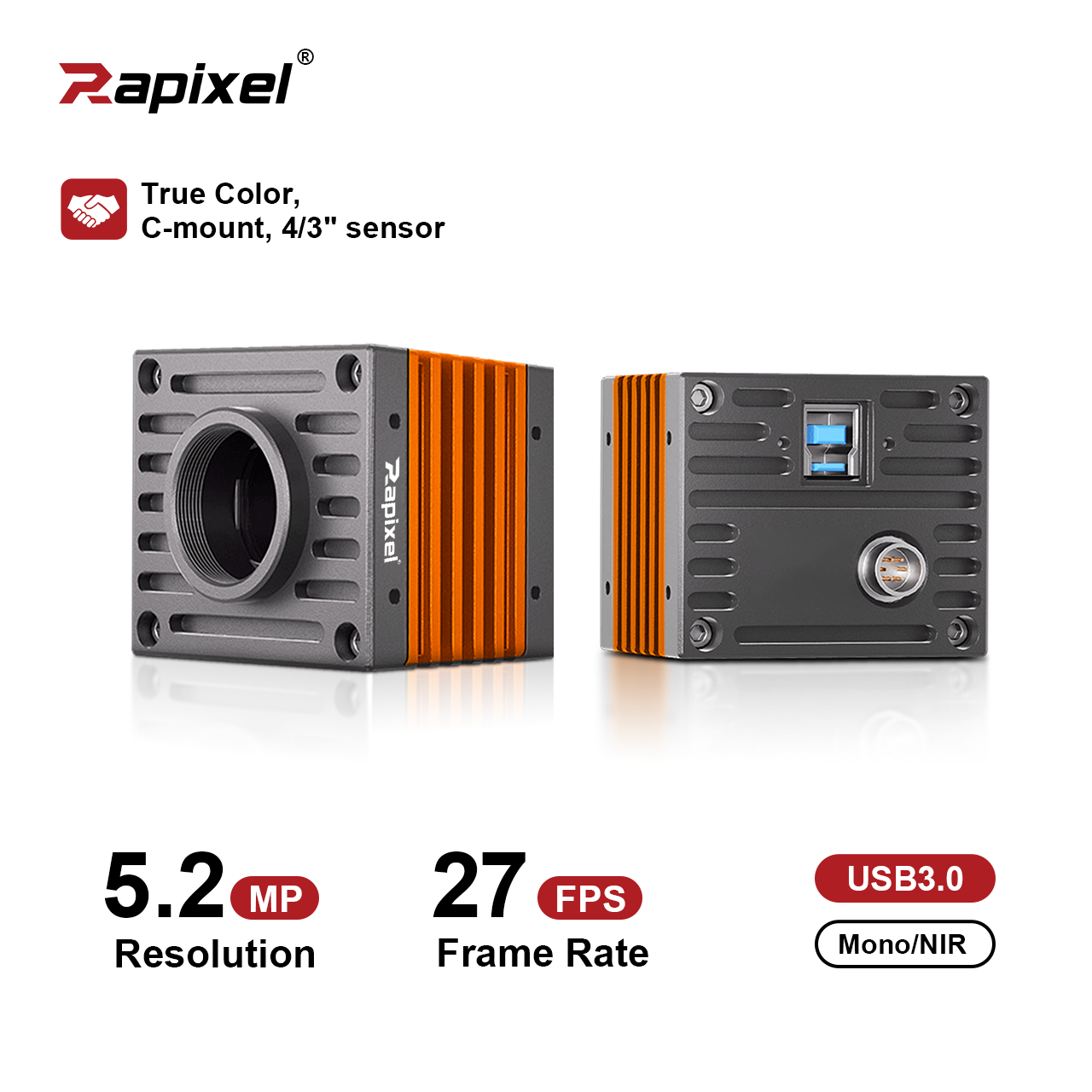 iCap-NU52 5.2MP 27fps True Color Industrial Rolling Shutter Area Scan Camera in Medical