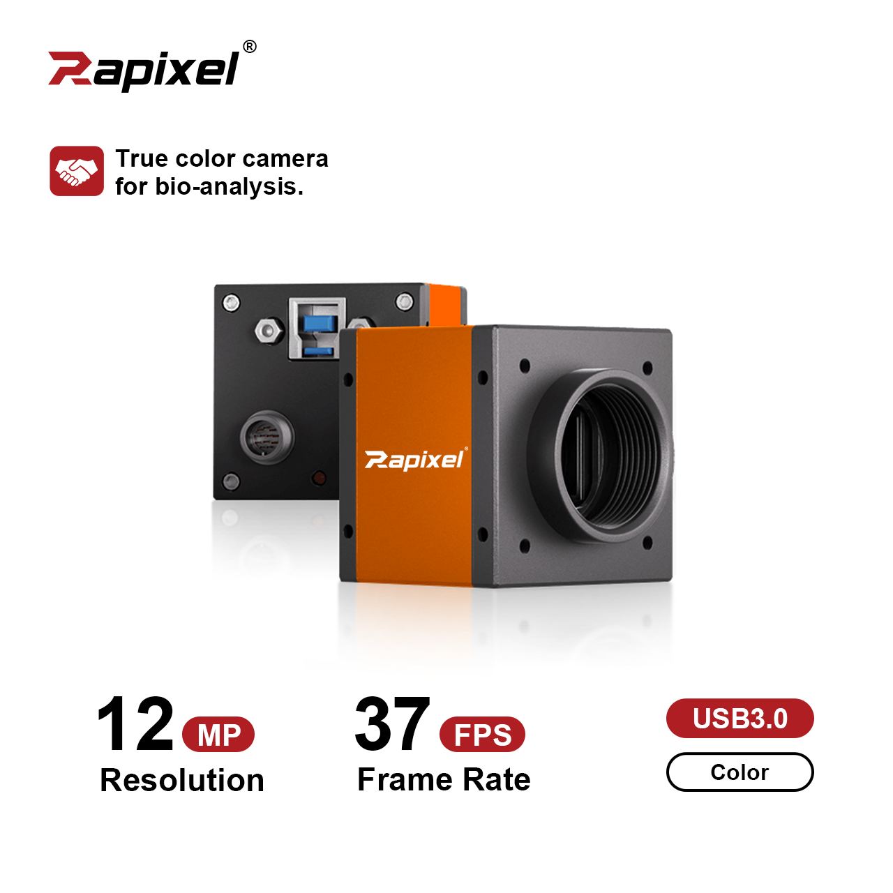 iCap-RU120 Compact 12MP 37fpss True Color USB3.0 Rolling Shutter Industrial Camera