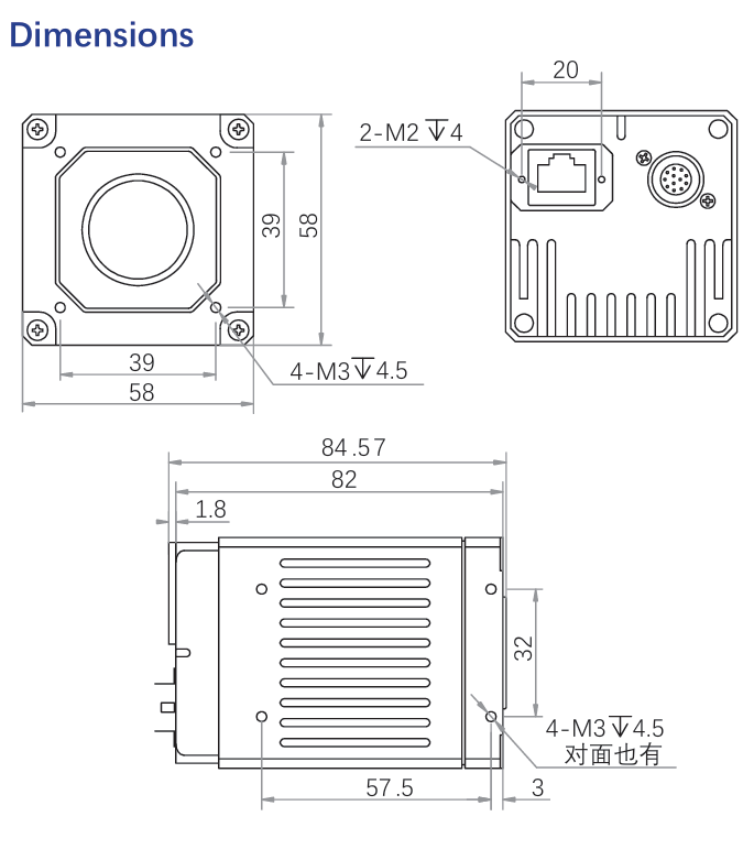 iDatum 1280x1024 91fps IMX990 Spectral 400-1700nm GigE TEC-Cooling SWIR Camera