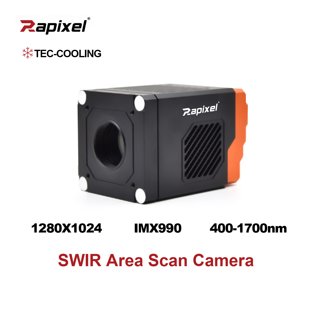 iDatum 1280x1024 91fps IMX990 Spectral 400-1700nm GigE TEC-Cooling SWIR Camera