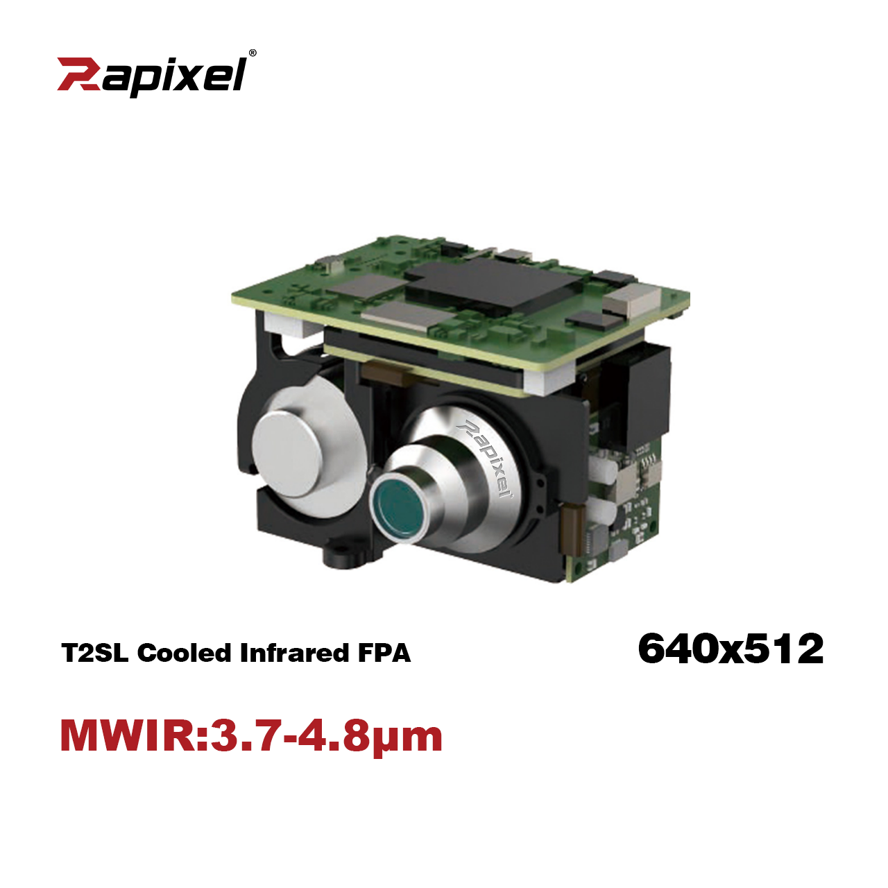 iVa 640x512 MWIR 3.7-4.8μm 50Hz T2SL Cooled Infrared FPA Mid Wave Infrared Camera Module