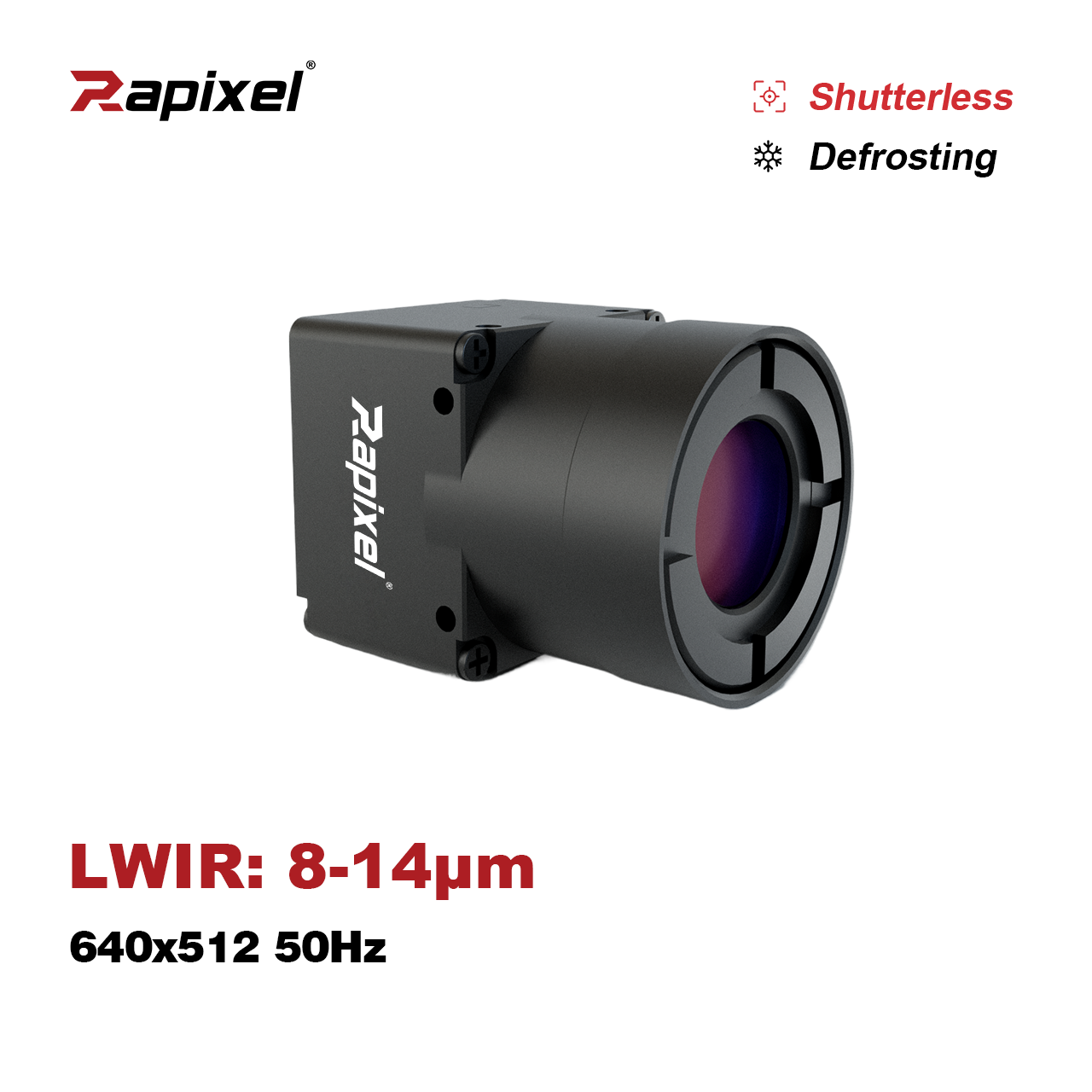 iVa640LWD 640x512 50Hz Defog & Defrost Shutterless NUC Thermal Camera Module