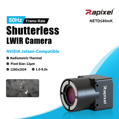iVaSL 1280x1024 12μm 50Hz 1-8x Digital Zoom Shutterless Thermal Camera Module
