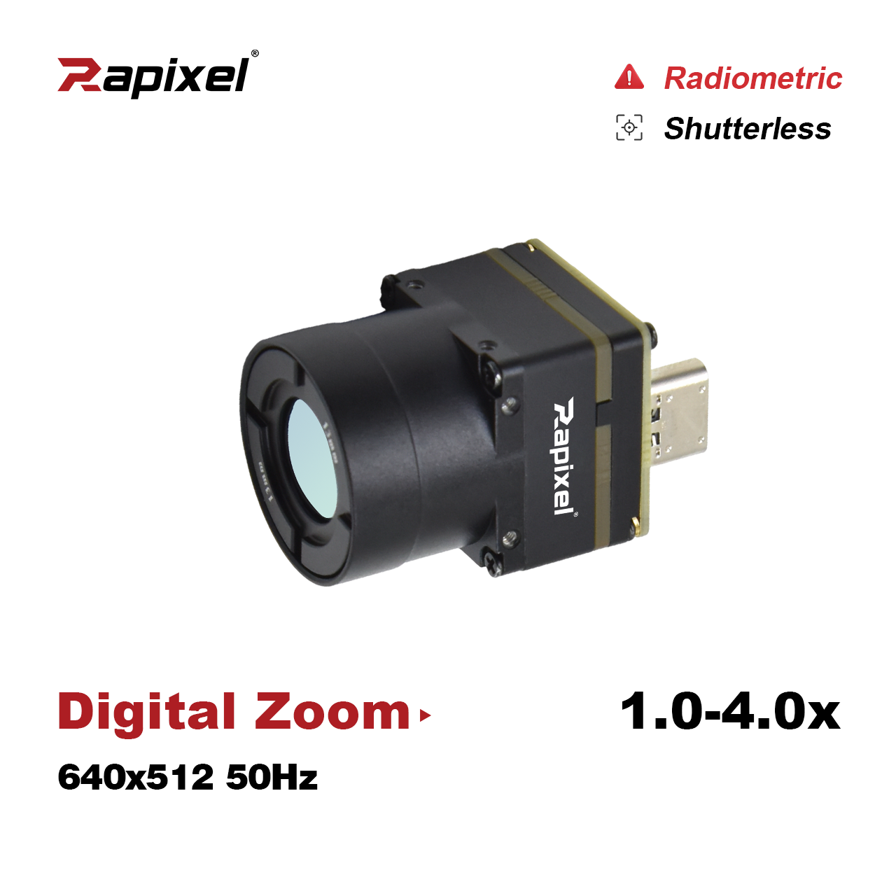 iVaster Pro 640x512 2.7mm 200° FOV 1-4x Digital Zoom Thermal UAV Camera Module